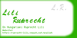 lili ruprecht business card